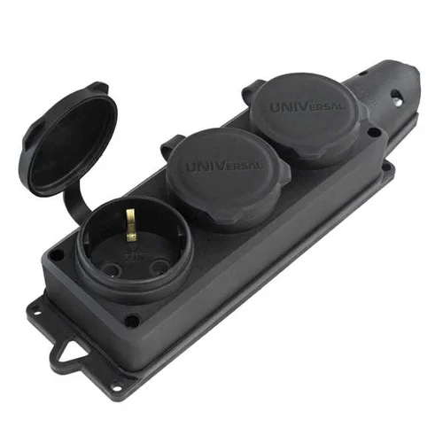 Колодка удлинителя 3-м Компакт 1ф с заглушками каучук UNIVersal 1323 Колодка удлинителя 3-м Компакт 1ф с заглушками каучук UNIVersal 1323